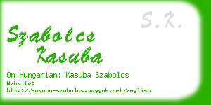 szabolcs kasuba business card